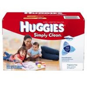 Huggies Simply Clean婴儿无香味湿纸巾， 600张
