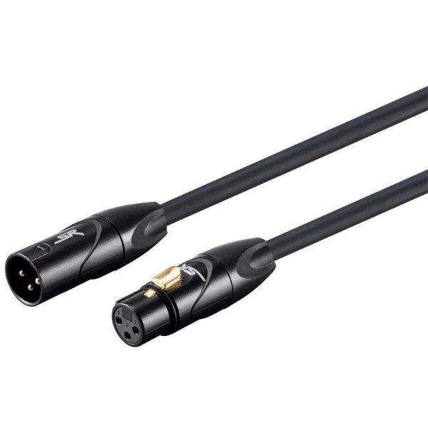 XLR Male to XLR Female Cable [Microphone & Interconnect] - 10 Feet | Gold Plated, 16AWG - Stage Right Series