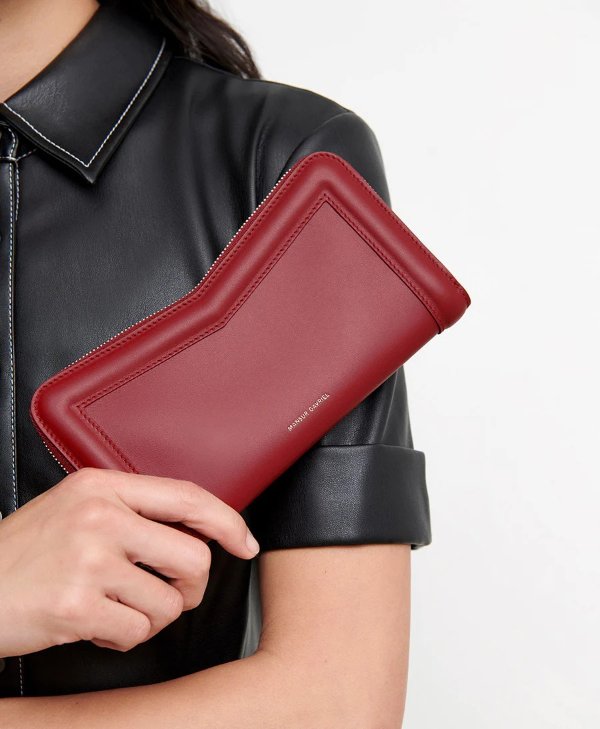 M Continental Wallet - Cherry