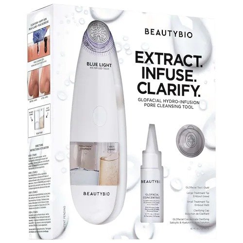 GLOfacial Hydro-Infusion Pore Cleansing + Blue LED Clarifying Tool