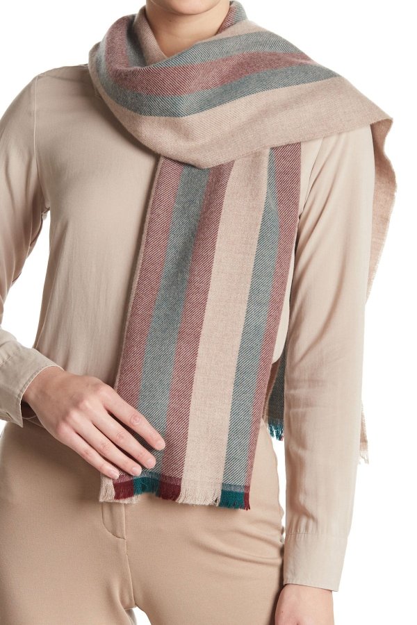 Striped 羊毛围巾