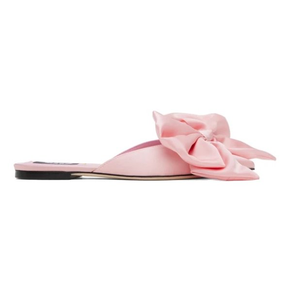 粉色蝴蝶结拖鞋