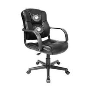 Relaxzen 2-Motor Mid-Back Leather Office Massage Chair