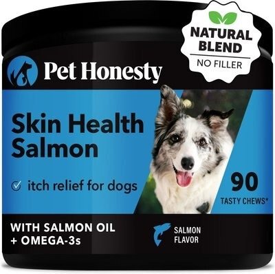 PETHONESTY Salmon SkinHealth Snacks Skin & Coat Soft Chews Dog Supplement, 90 count - Chewy.com