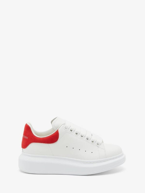 Women's Oversized Sneaker in White/lust Red