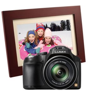 Panasonic LUMIX DMC-FZ70KA 16.1MP Bridge Camera and Insignia™ 10" Digital Photo Frame