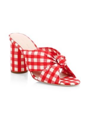 Coco Gingham Knot Mules