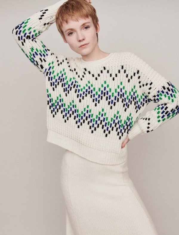119MASSIMO Sweater with fancy motifs