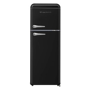 FRIGIDAIRE EFR756-BLACK EFR756, 2 Door Apartment Size Retro Refrigerator with Top Freezer