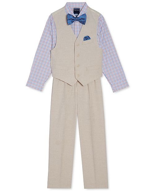 Little Boys 4-Pc. Textured Vest Set