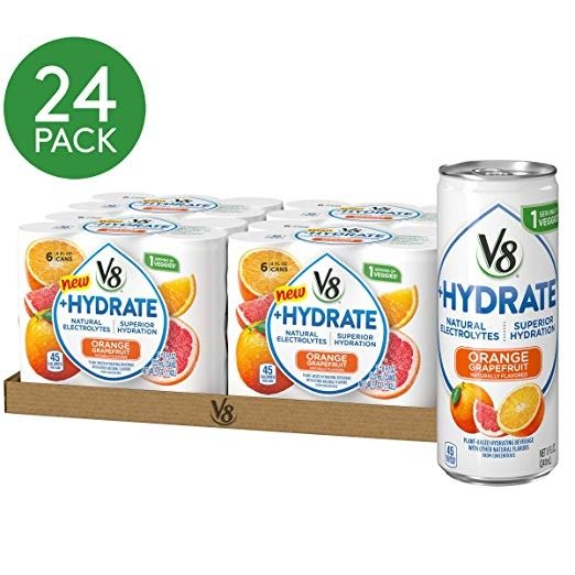 +Hydrate Plant-Based Hydrating Beverage, Orange Grapefruit, 8 Fl Oz, Pack of 24