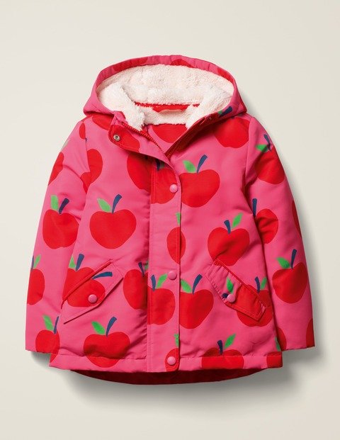 Sherpa-Lined Anorak - Pink Sorbet Apples | Boden US