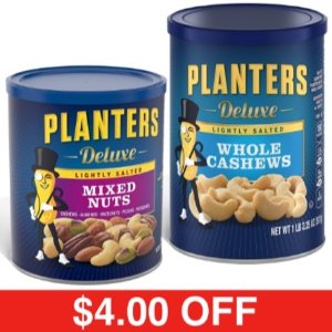 Planters Lightly Salted Deluxe Whole Cashews + Mixed Nuts