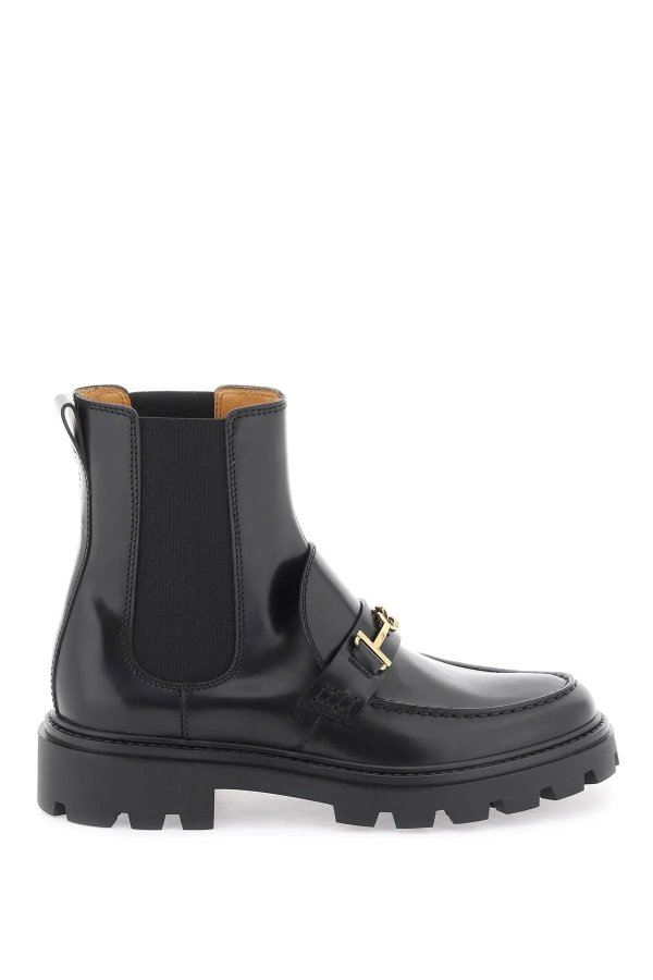 chelsea ankle boots with metal detail