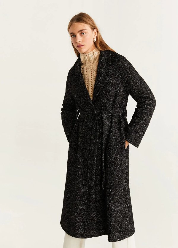 Woolen coat with chain detail - Women | OUTLET USA