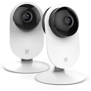 YI Pro 2K 安防摄像头 2件套 支持人物、动物、汽车检测 语音助手