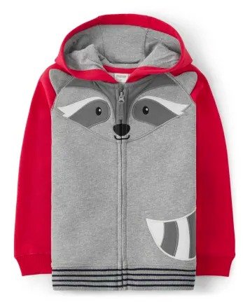 Boys Long Raglan Sleeve Embroidered Raccoon Zip Up Hoodie - Head of the Class | Gymboree - H/T SMOKE