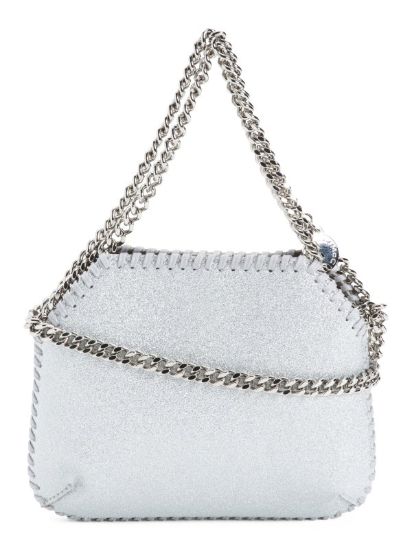 Made In Italy Faux Leather Mini Glittered Falabella Shoulder Bag | Handbags | Marshalls