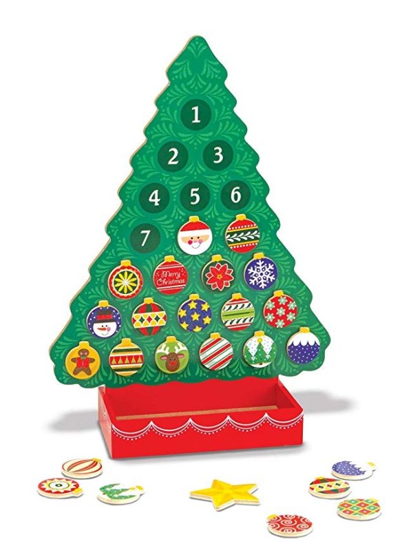 Countdown to Christmas Wooden Advent Calendar - Magnetic Tree, 25 Magnets