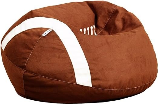 Sports Ball Bean Bag Chair, Football Plush, Soft Polyester, 2.5 feet