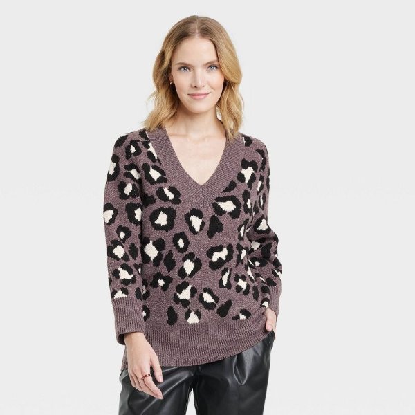 Women's V-Neck Tunic Sweater - A New Day™