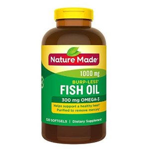 Nature Made Burpless Fish Oil 1000mg Softgels, 150 count