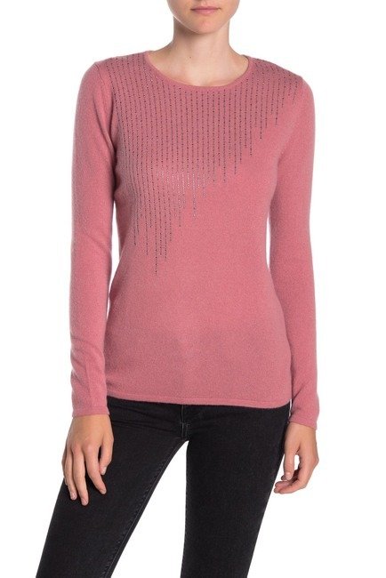 Rhinestone Beaded Cashmere Sweater
