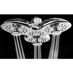 A-Flow Luxury 8” Showerhead With 3 Multi-Directional Massaging Jets