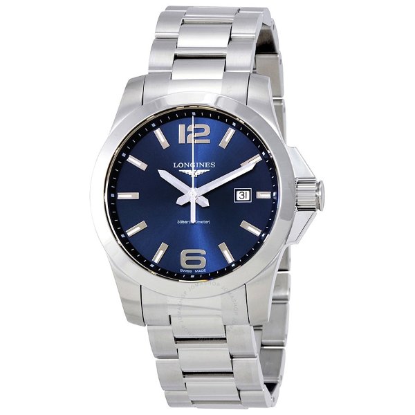 Conquest Blue Dial Stainless Steel Men's Watch Conquest Blue Dial Stainless Steel Men's Watch