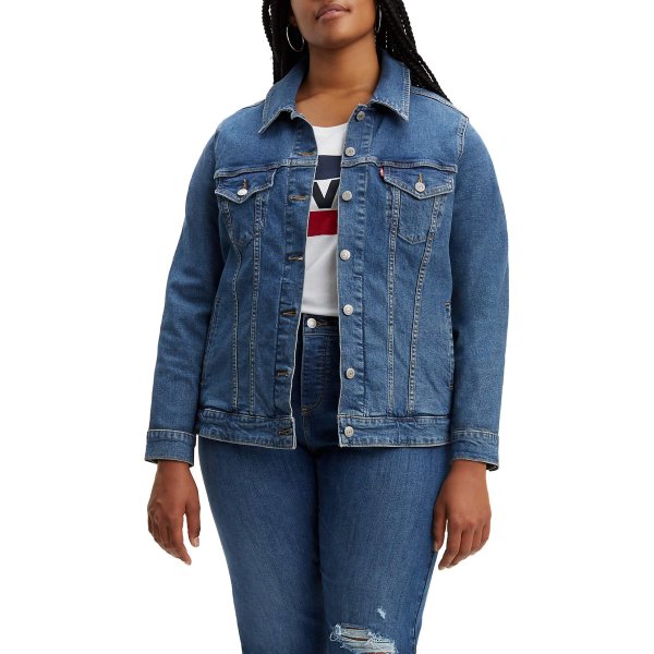 Women's Plus Size Original Denim Trucker Jacket