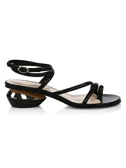 Beya Ankle-Wrap Leather Sandals