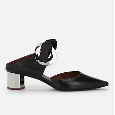 Leather Ankle-Tie Mules