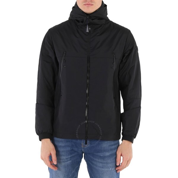 Men's Black Junichi Hooded Rain Jacket