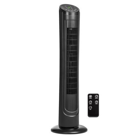 Best Choice Products 40in Portable Quiet Oscillating Standing Floor Tower Fan w/ 3 Speeds, 3 (Normal/Nature/Sleep) Modes, 7.5 Hour Timer, and Remote Control - Black