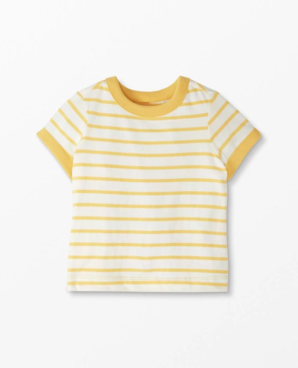 Baby Striped Tee In Cotton Jersey