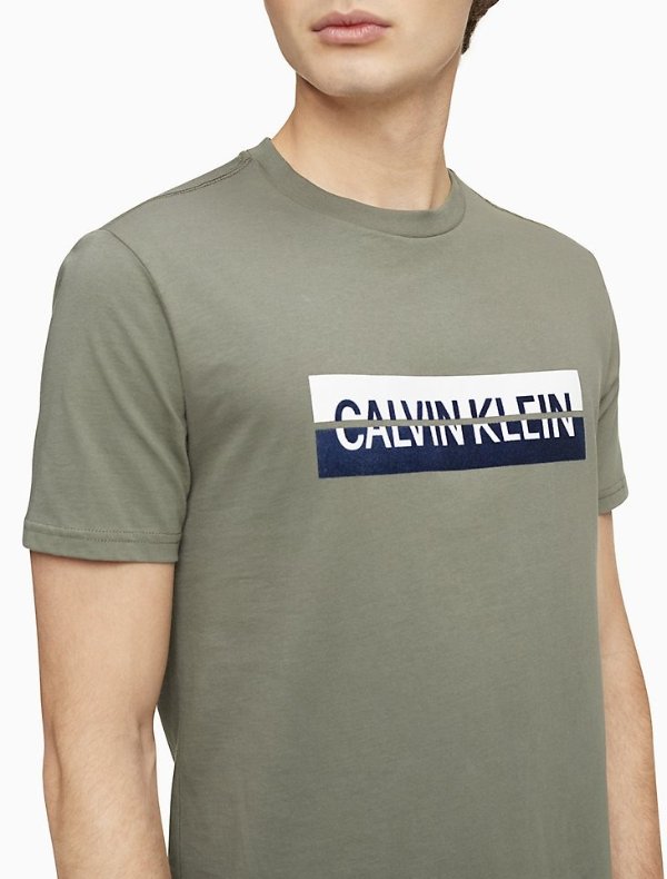 Colorblock Split Logo Crewneck T-Shirt