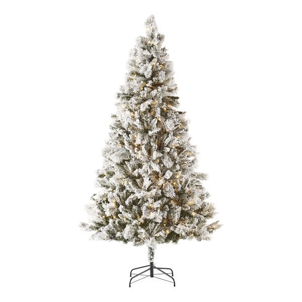 7.5' Flocked Pine Artificial Christmas Tree