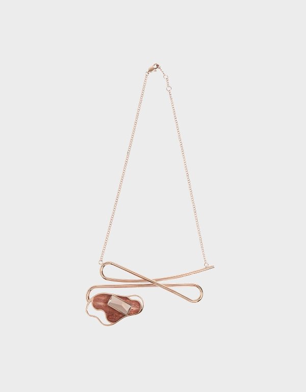 Rose Gold Semi-Precious Stone Necklace | CHARLES & KEITH US