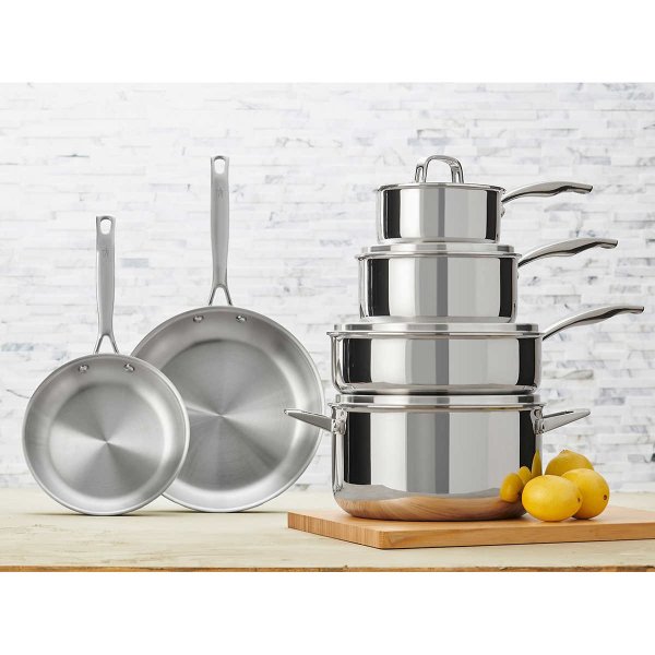 Henckels International 10-piece Tri-ply Stainless Steel Cookware Set
