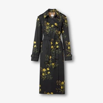 Floral Print Cotton Long Waterloo Trench Coat