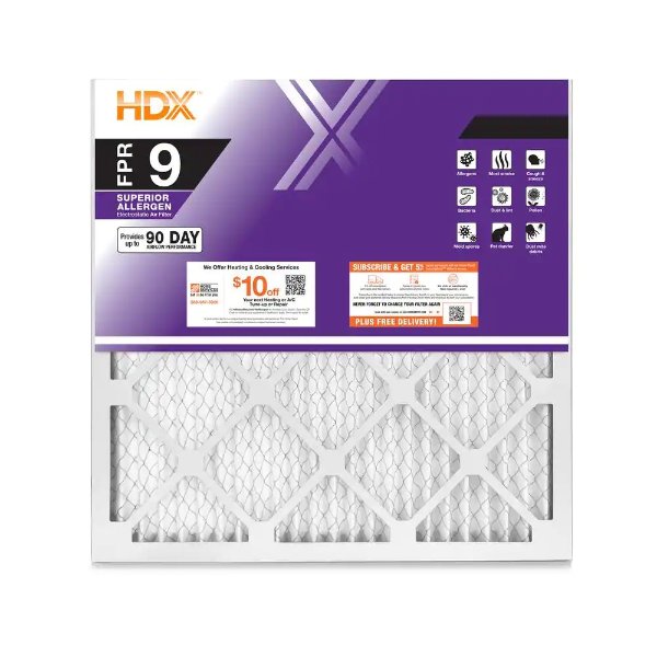 14 in. x 30 in. x 1 in. Superior Pleated Air Filter FPR 9 (Case of 12)