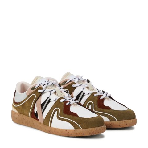 Suede-trimmed sneakers