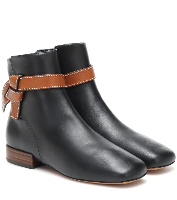 Gate leather ankle boots