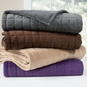 Brylane Home 50x60" Quilted Faux Mink Throw
