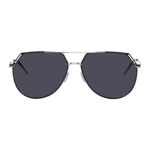 - Silver & Black DiorRiding Sunglasses