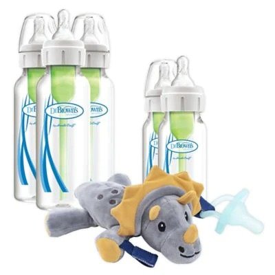Dr Brown's Natural Flow® 6-Piece Animal Lovey, Bottle and Pacifier Gift Set in Blue