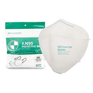 Powecom KN95 Face Mask on FDA List, 10 Pack Disposable Masks