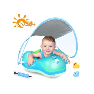 LAYCOL 宝宝充气游泳圈带遮阳篷 小宝贝开心玩水玩起来