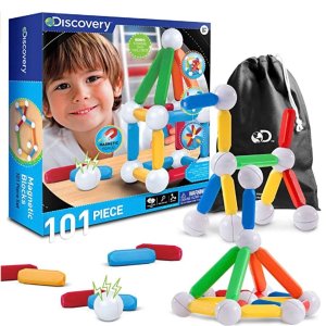 史低价：Discovery Kids 儿童彩色磁力益智玩具，101个零件