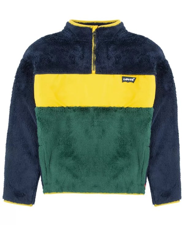 Little Boys Colorblocked Half Zip Pullover Sweatshirt